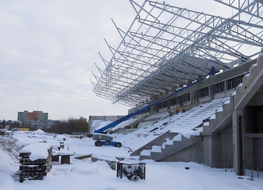 Zobacz najświeższe zdjęcia z budowy stadionu Radomiaka...