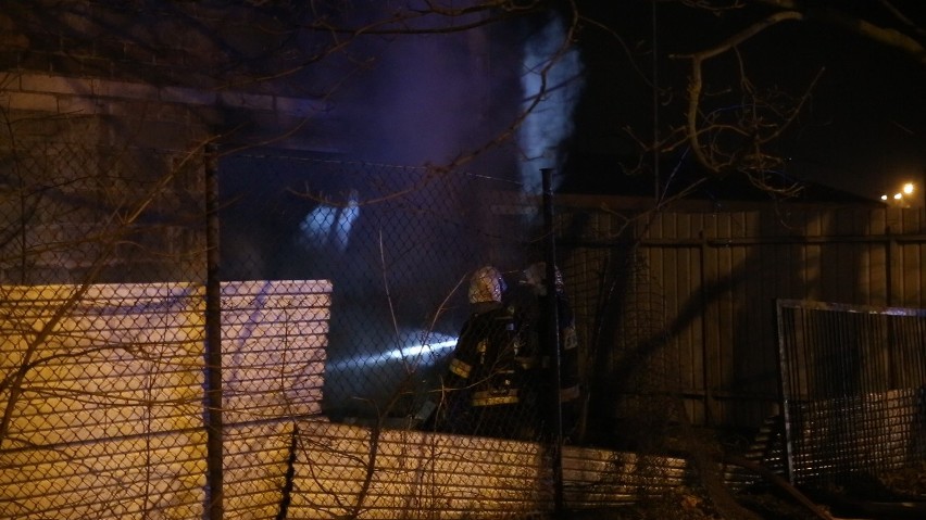 Pożar we Władysławowie (15.12.2016) na ul. Portowej