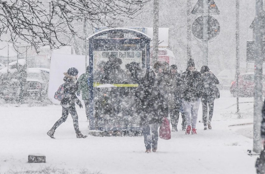 Śnieg sparaliżował ruch w Bydgoszczy. Pasażerowie czekali na...