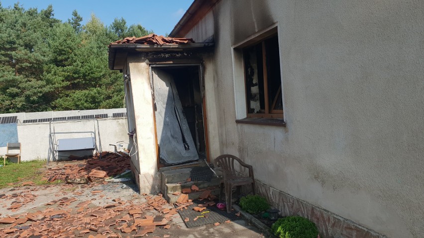 Eksplozja nastąpiła w domu jednorodzinnym w Poznowicach....