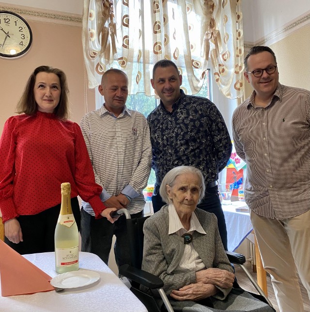 Wanda Miłoszewska, mieszkanka Domu Pomocy Społecznej w Kamieniu Krajeńskim. jest najstarszą mieszkanką gminy. 23 czerwca skończyła 103 lata!