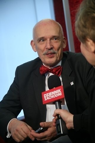 Janusz Korwin-Mikke w studiu Dziennika Zachodniego