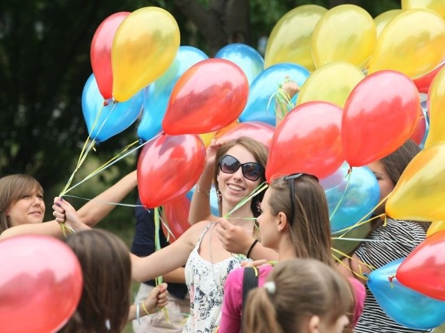 Mada Tomczyk z klasy III B z Gimnazjum numer 23 w Kielcach z chęcią wzięła udział w happeningu.