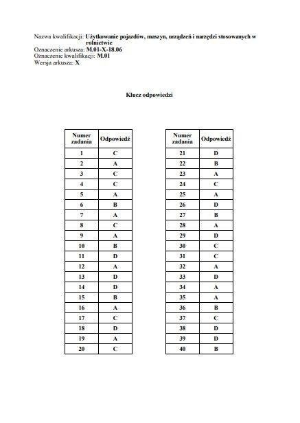 Egzamin zawodowy 2019 - część pisemna. Arkusze, klucz...