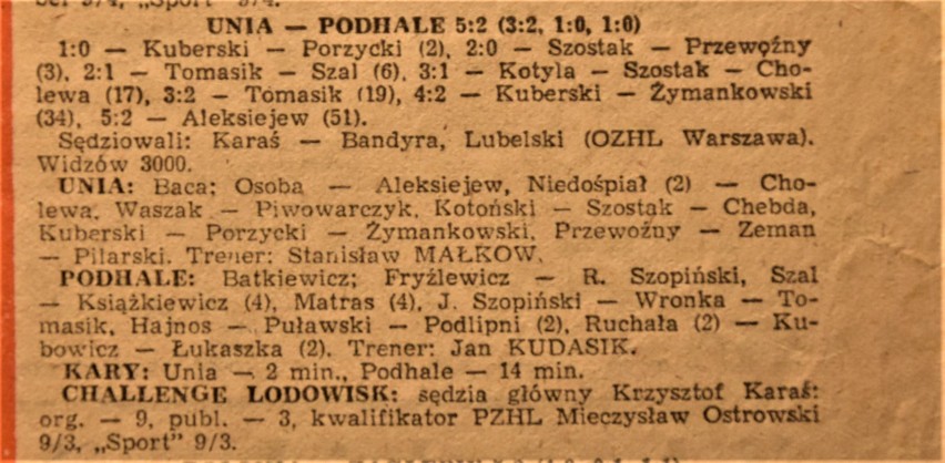 To był rok, 1991. Wtedy rodziła się potęga Unii Oświęcim na hokejowych taflach w Polsce