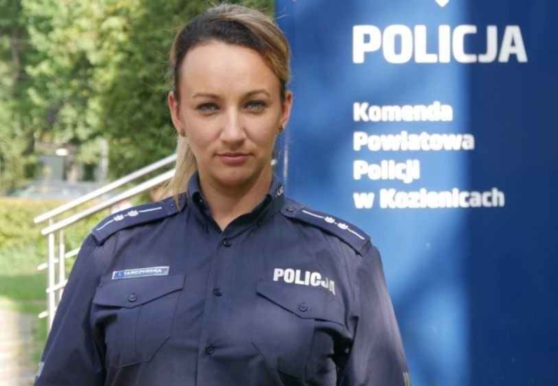 Ilona Tarczyńska, oficer prasowy z Kozienic, po służbie...