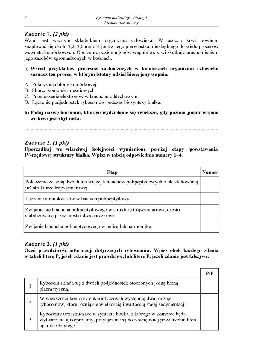 Matura 2014 BIOLOGIA ARKUSZE