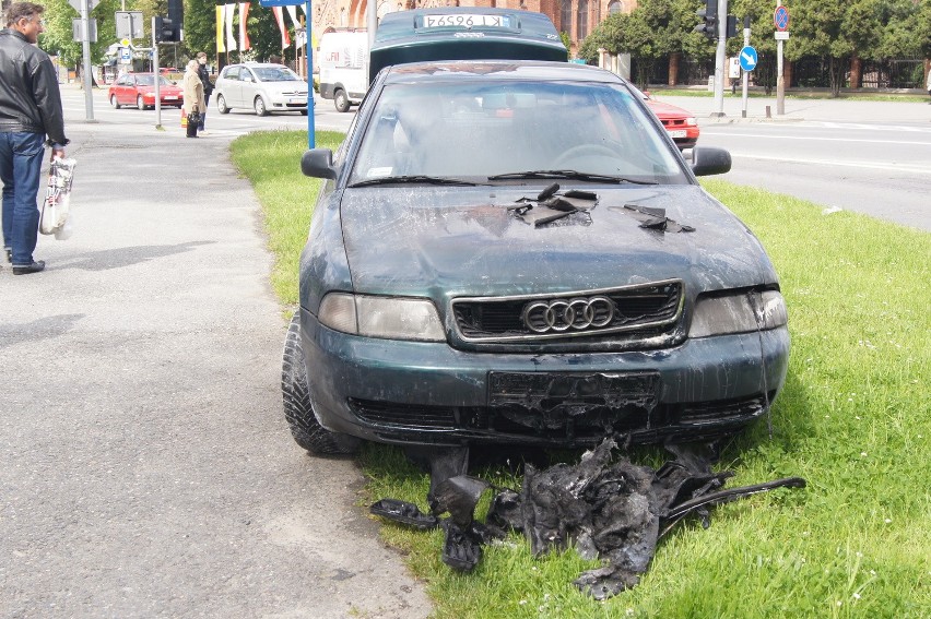 Pożar samochodu w Tarnowie