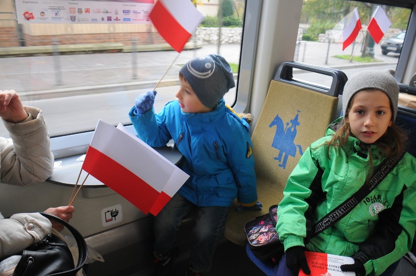 Tramwaj Patriotyczny na ulicach Krakowa