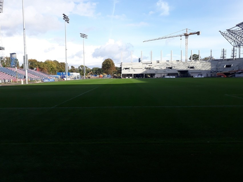 Tak wyglądało na budowie stadionu 18 października 2020 r.