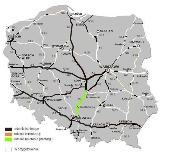 Mapa prezentująca stan realizacji Programu na koniec 2013 roku. Źródło: www.mi.gov.pl