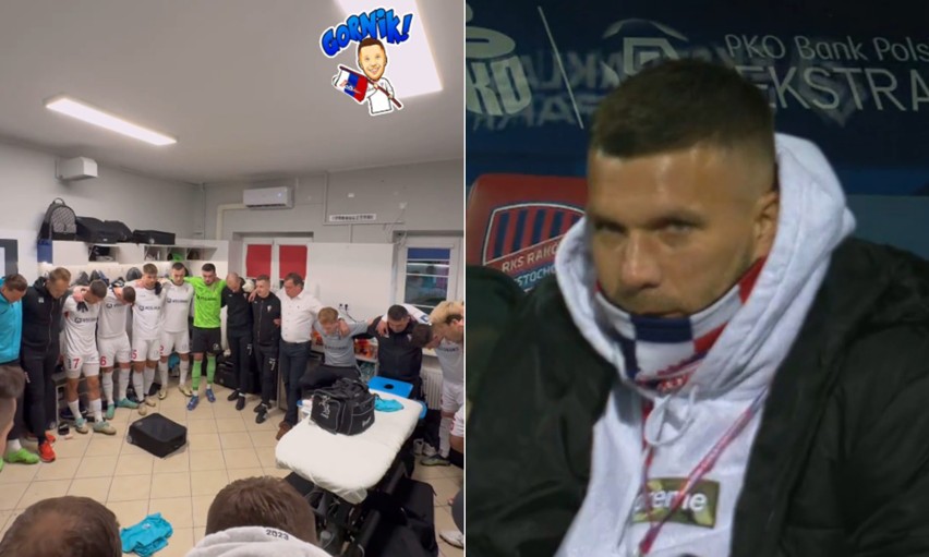 Lukas Podolski wspierał kolegów z Górnika Zabrze