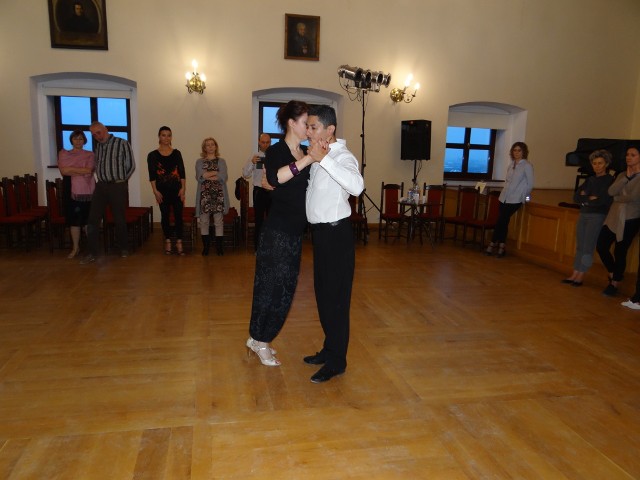 Carlos Terraza i Katarzyna Batko podczas warsztatów w sandomierskim zamku.