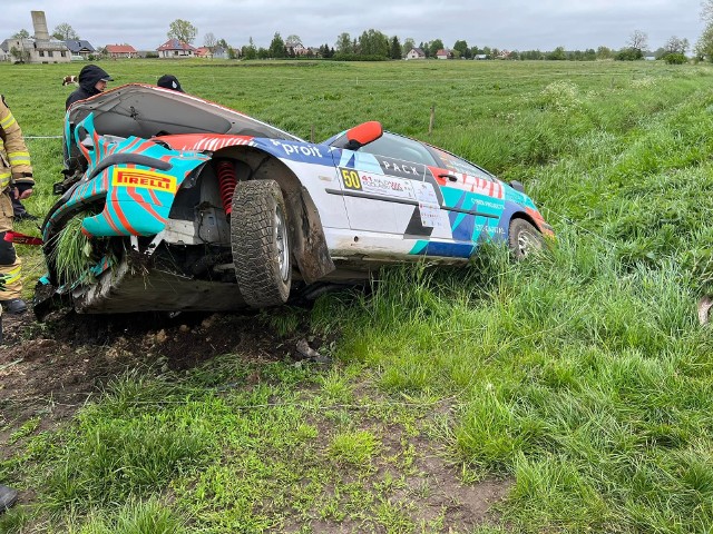 41. Rajd Podlaski. Wypadek BMW litewskiej załogi
