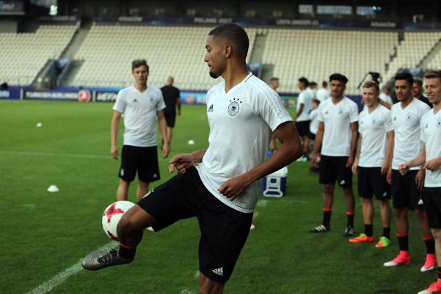 Trening reprezentacji Niemiec na stadionie Cracovii przed finałem Euro U-21 z Hiszpanią w Krakowie