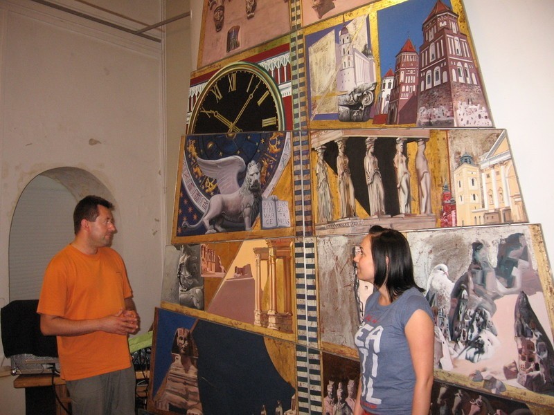 Malarstwo artysty z Białorusi w galerii "Łaźni" (zdjęcia)