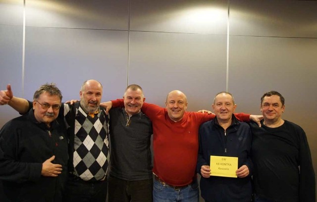 W decydującym o awansie meczu grali  (od lewej): Janusz Wierucki, Jerzy Kullass, Marek Wawrzyniak, Artur Pomarański, Waldemar Wochna, Jan Chmielewski.