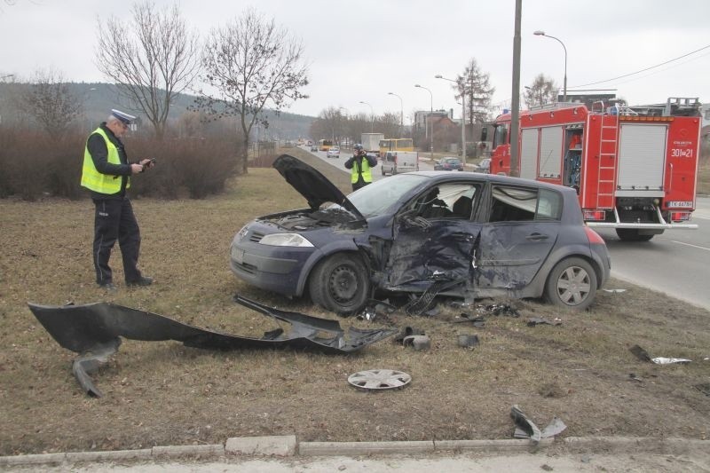 Wypadek na skrzyżowaniu w Kielcach
