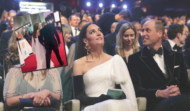 Kate i William na rozdaniu nagród BAFTA 2023. Księżna pozwoliła sobie na nietypowy gest