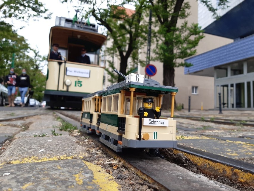 Modele zabytkowych poznańskich tramwajów wykonane z klocków LEGO!