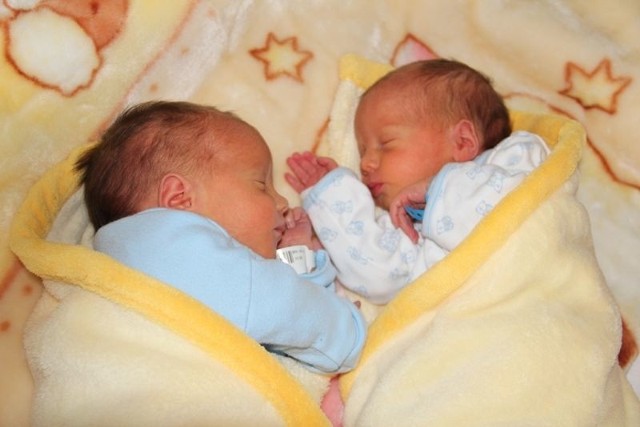 Dwie siostry bliźniaczki, córki Ilony i Łukasza Duda z Olszewa-Borek urodziły się 18 marca. Mniejsza (na zdjęciu z prawej) ważyła 2050g, a większa 2430g