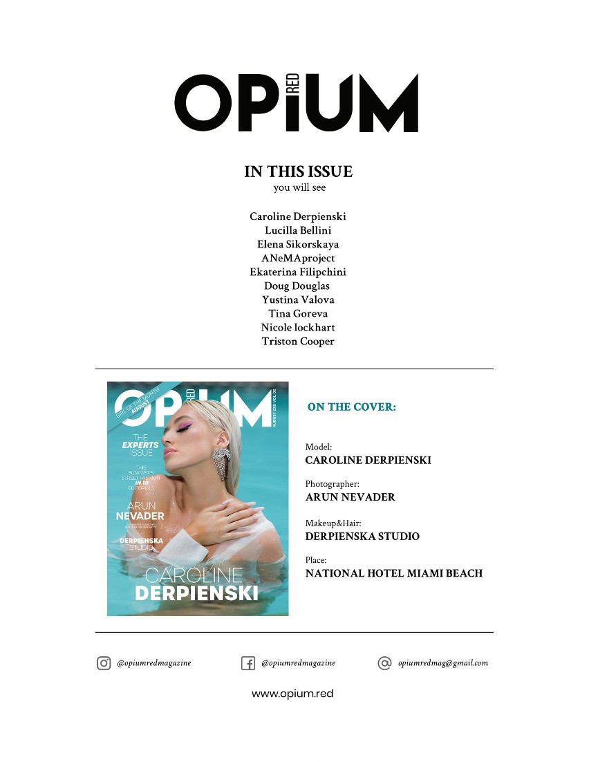 Sesja zdjęciowa do magazynu modowego OPiUM