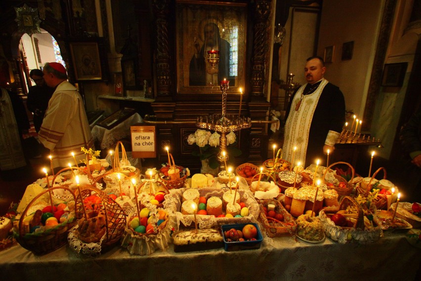 Święcenie pokarmów w łódzkiej katedrze prawosławnej pw....
