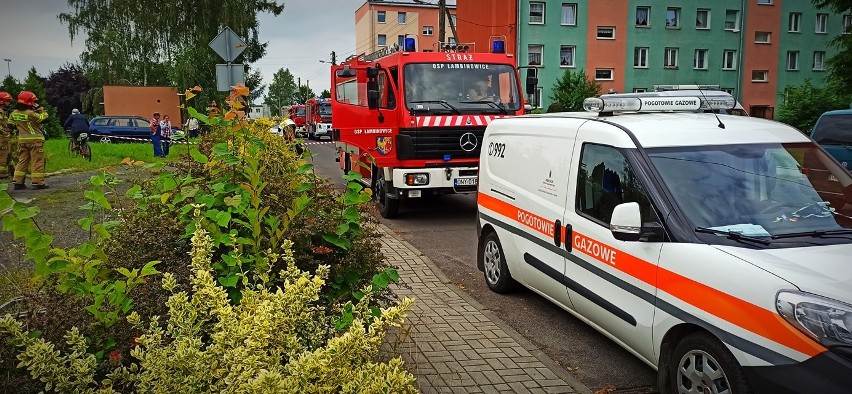 Wyciek gazu w Łambinowicach w powiecie nyskim. Bloki mieszkalne w strefie zagrożenia
