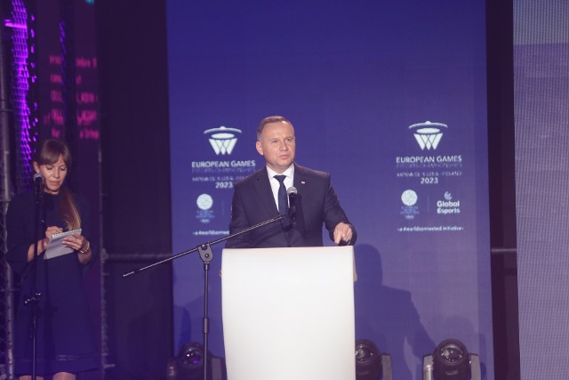Prezydent Andrzej Duda otworzył European Games Esports Championships w Katowicach