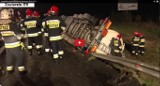 Wypadek cysterny na DK 78 w Zawierciu-Żerkowicach. Cysterna w rowie [WIDEO]
