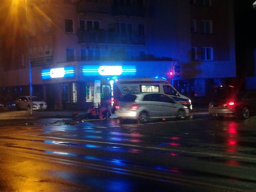 Potrącenie rowerzysty w Koszalinie. Poszkodowany trafił do szpitala