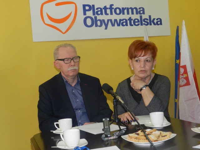 Dariusz Szymański, szef Platformy w Kędzierzynie-Koźlu i Brygida Kolenda-Łabuś, posłanka z tego miasta.