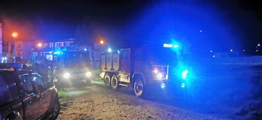 Pożar w Darłowie - ul. Kaszubska
