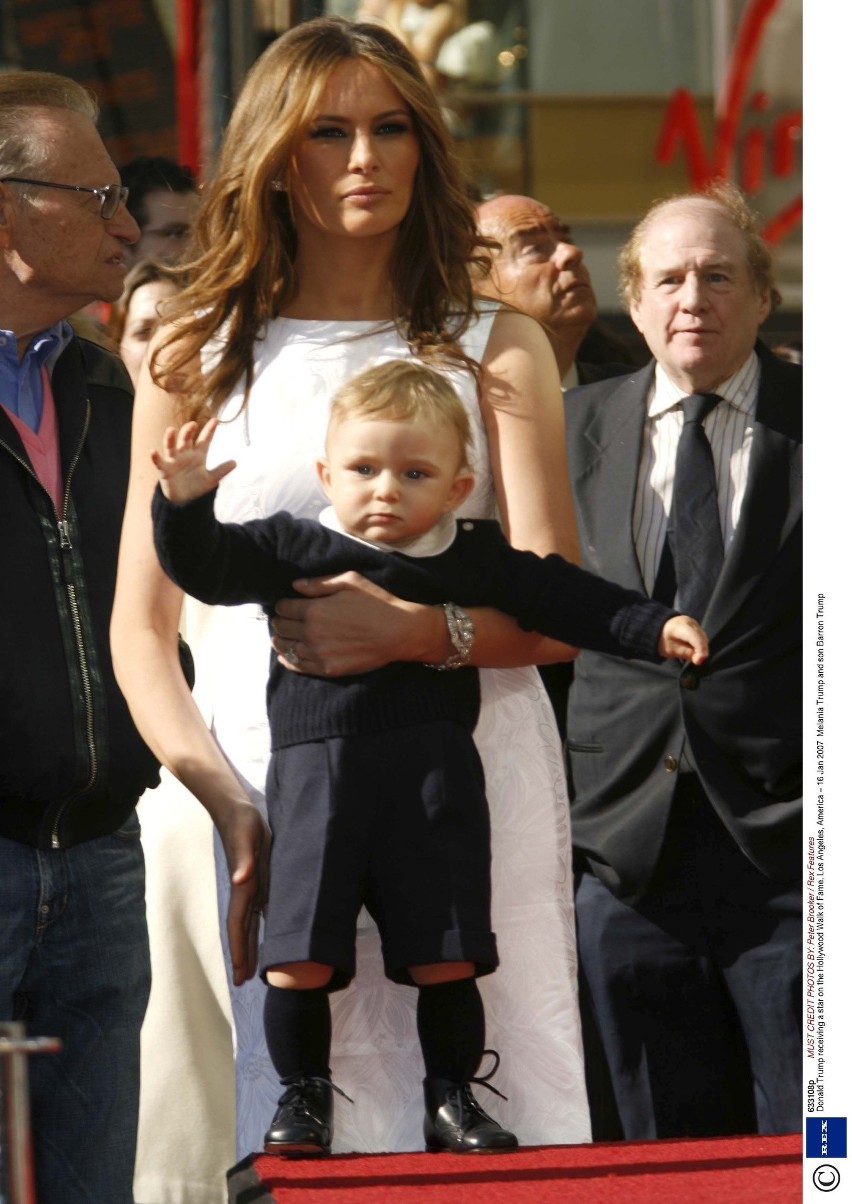Melania Trump z synem Barronem, 2007 rok