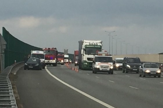 Karambol na autostradzie A1 na wysokości Knurowa