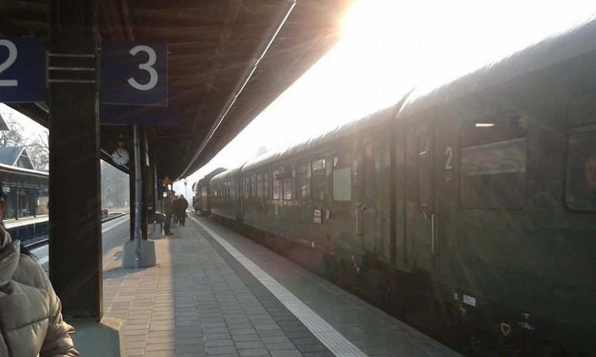 Parowóz pociągnął pociąg z Cottbus