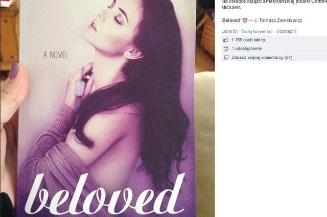Marcela Leszczak na okładce książki "Beloved" Corinne Michaels (fot. screen z Facebook.com)