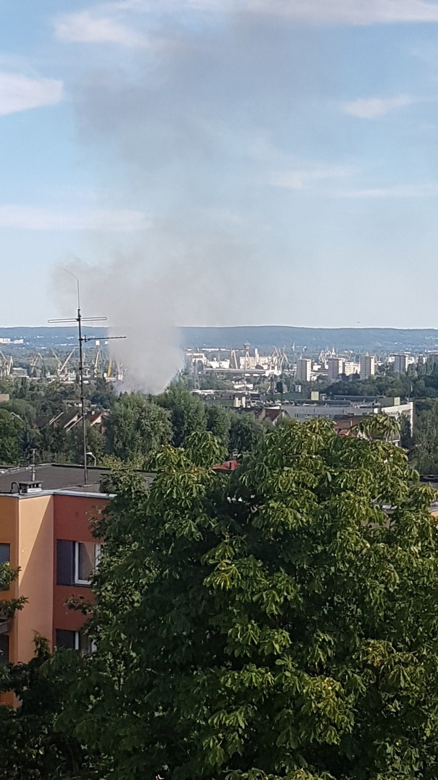 Pożar w tartaku w Szczecinie przy ul. Golisza