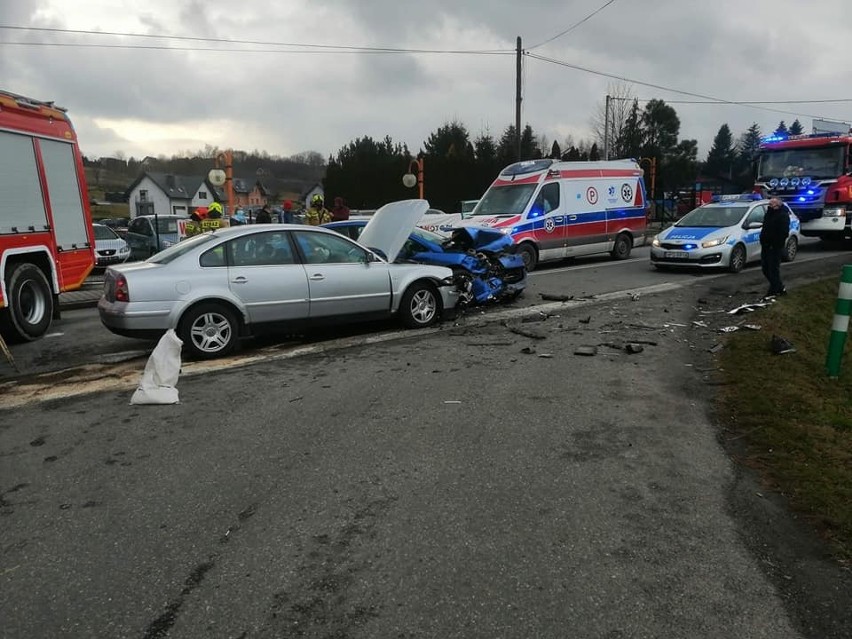 Na drodze wojewódzkiej 966 w Trąbkach koło Wieliczki...