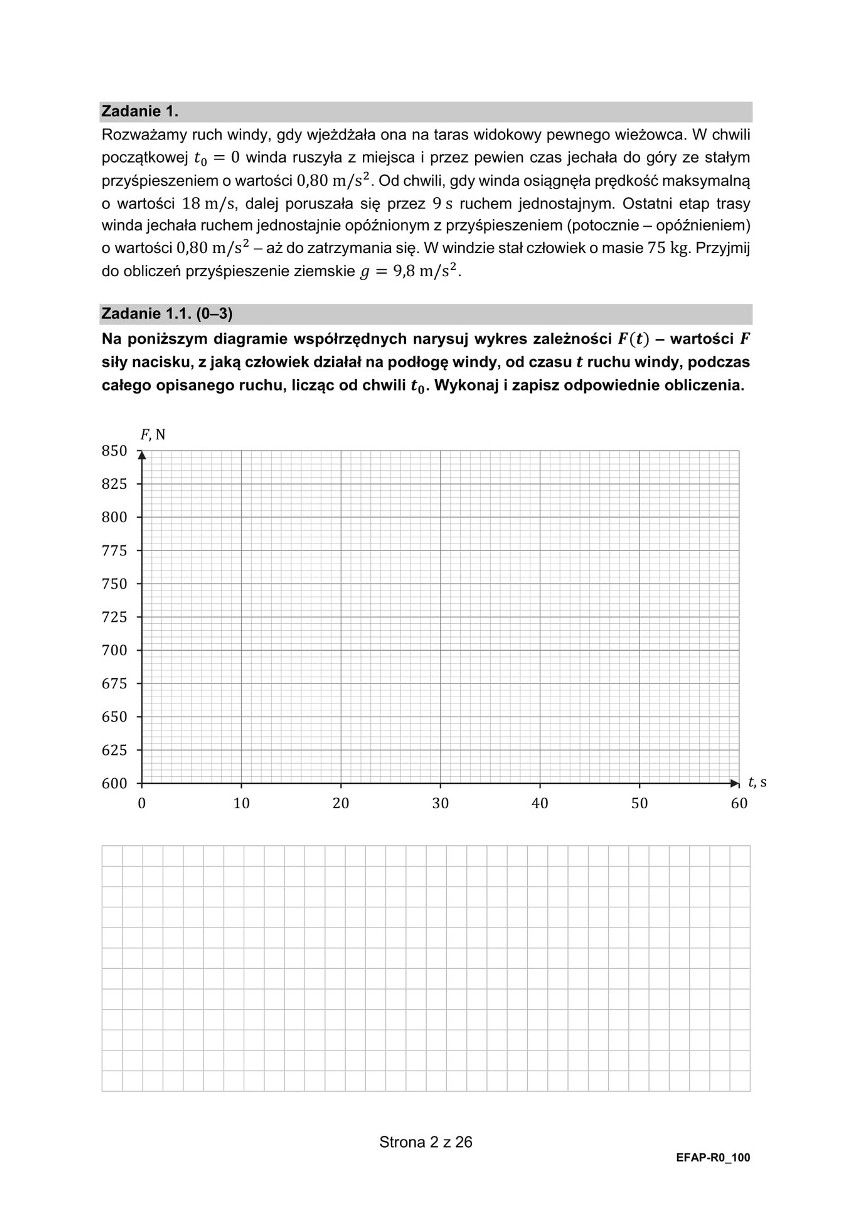 Matura próbna 2021. Egzamin z fizyki, arkusze CKE....