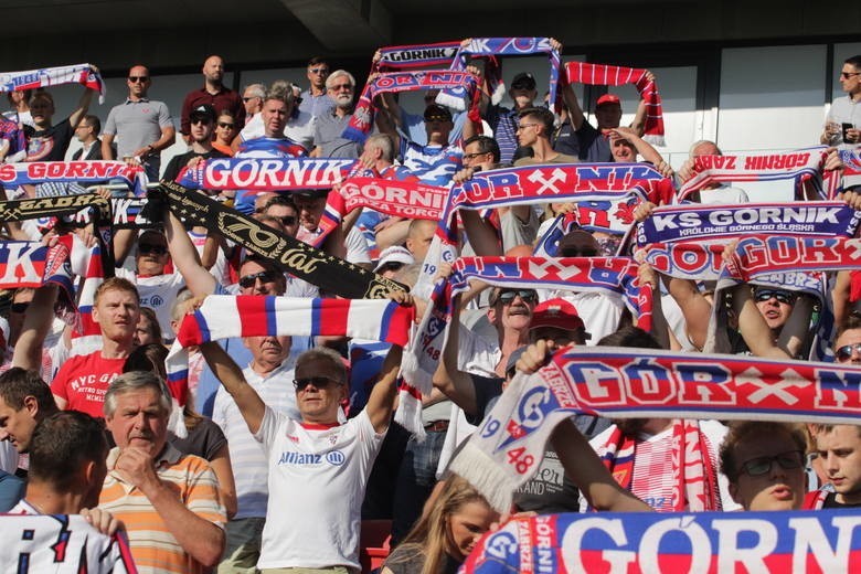 26.07.2019. Kibice na meczu Górnik Zabrze - Zagłębie Lubin....