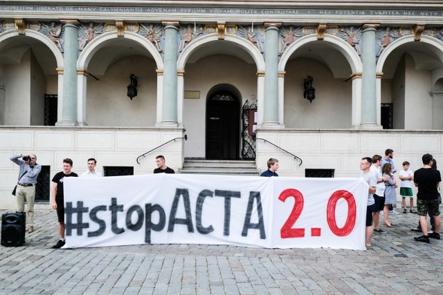 STOP ACTA 2. Protest przeciwko wprowadzeniu unijnej dyrektywy o prawach autorskich i jednolitym rynku cyfrowym