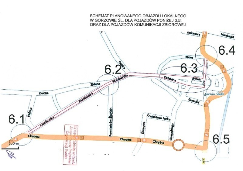 Mapa objazdu dla samochodów osobowych