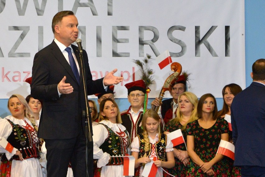 Prezydent Polski Andrzej Duda gościł w Kazimierzy Wielkiej. Wizyta w czwartek, 14 listopada [ZAPIS TRANSMISJI]