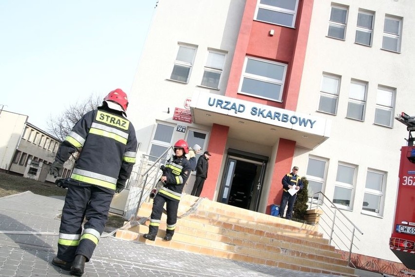 Pożar w Urzędzie Skarbowym we Włocławku