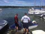 Policjanci odnaleźli poszukiwaną łódź, która dryfowała na Zalewie Koronowskim