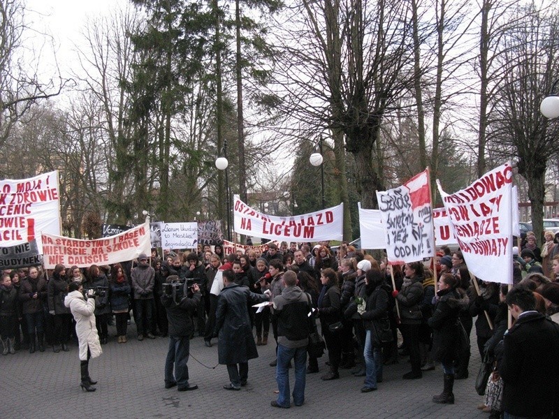 Protest licealistów z Miastka