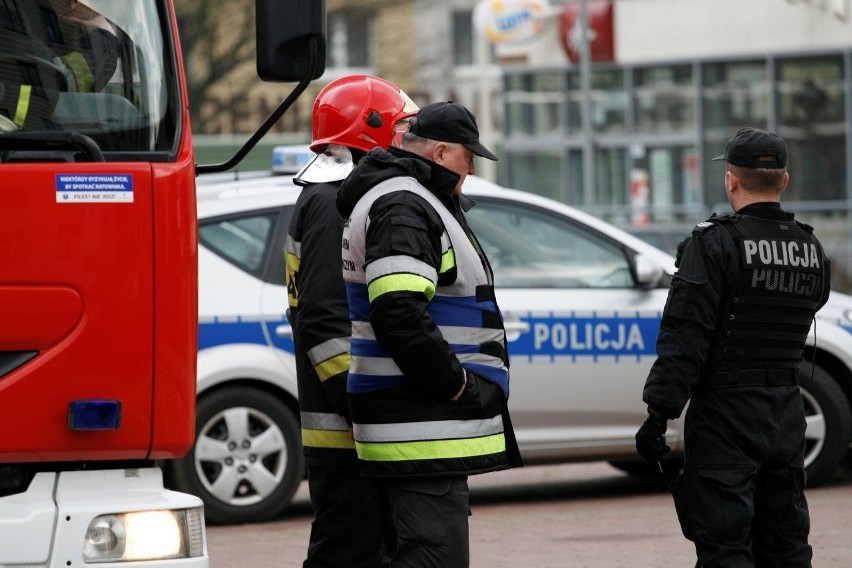 Alarm bombowy w Urzędzie Skarbowym w Słupsku.