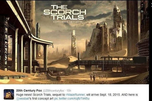 "Maze Runner: Scorch Trials" (fot. screen z Twitter.com)
