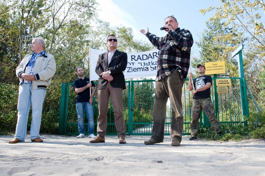 Protest przeciwko radarom w Ustce